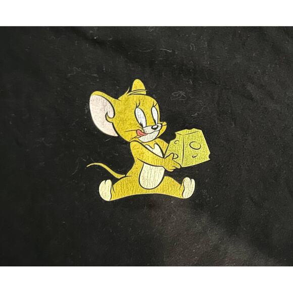 Tom and Jerry Black Crew Neck T-Shirt Womens Size M/L - Picture 2 of 5